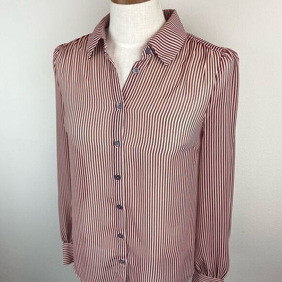 ModCloth Be Buzzworthy Striped Button-Up Top - Picture 3 of 7